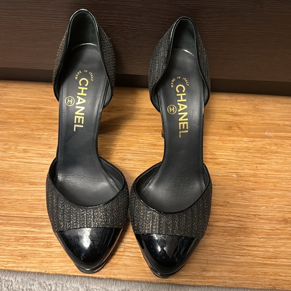 Vintage Chanel Python Effect D’orsay Pumps - 38 - Picture 4 of 11